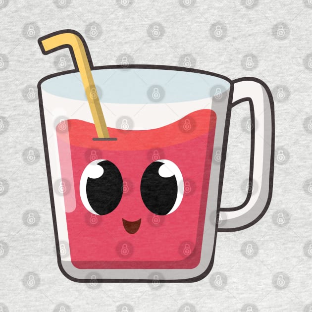 kawaii Cute apple fruit juice drink by ARTBYHM